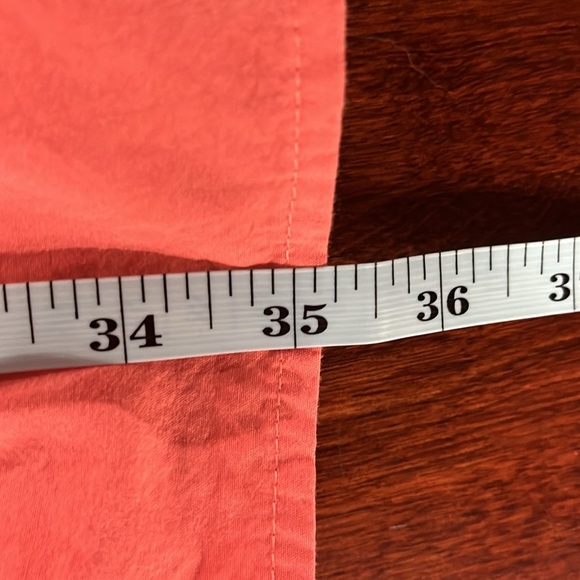 Ces Femme Womens Mini Dress S Tangerine Puff Sleeves Button Down Pockets Collar - Picture 12 of 13